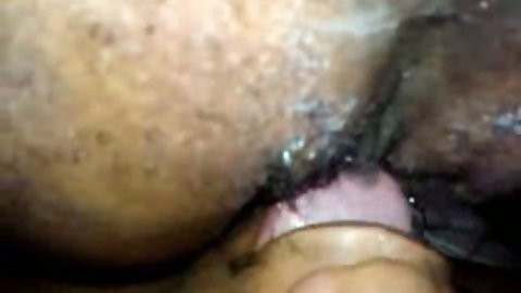 Fish smelling hairy cunt of mature ebony wife is very tasty. I polish her soaking cunt with my tongue and dive into that sweaty booty hole!